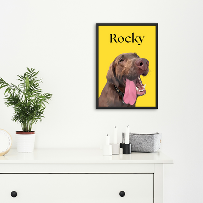 Colorful memorial  Pet Portrait Frame