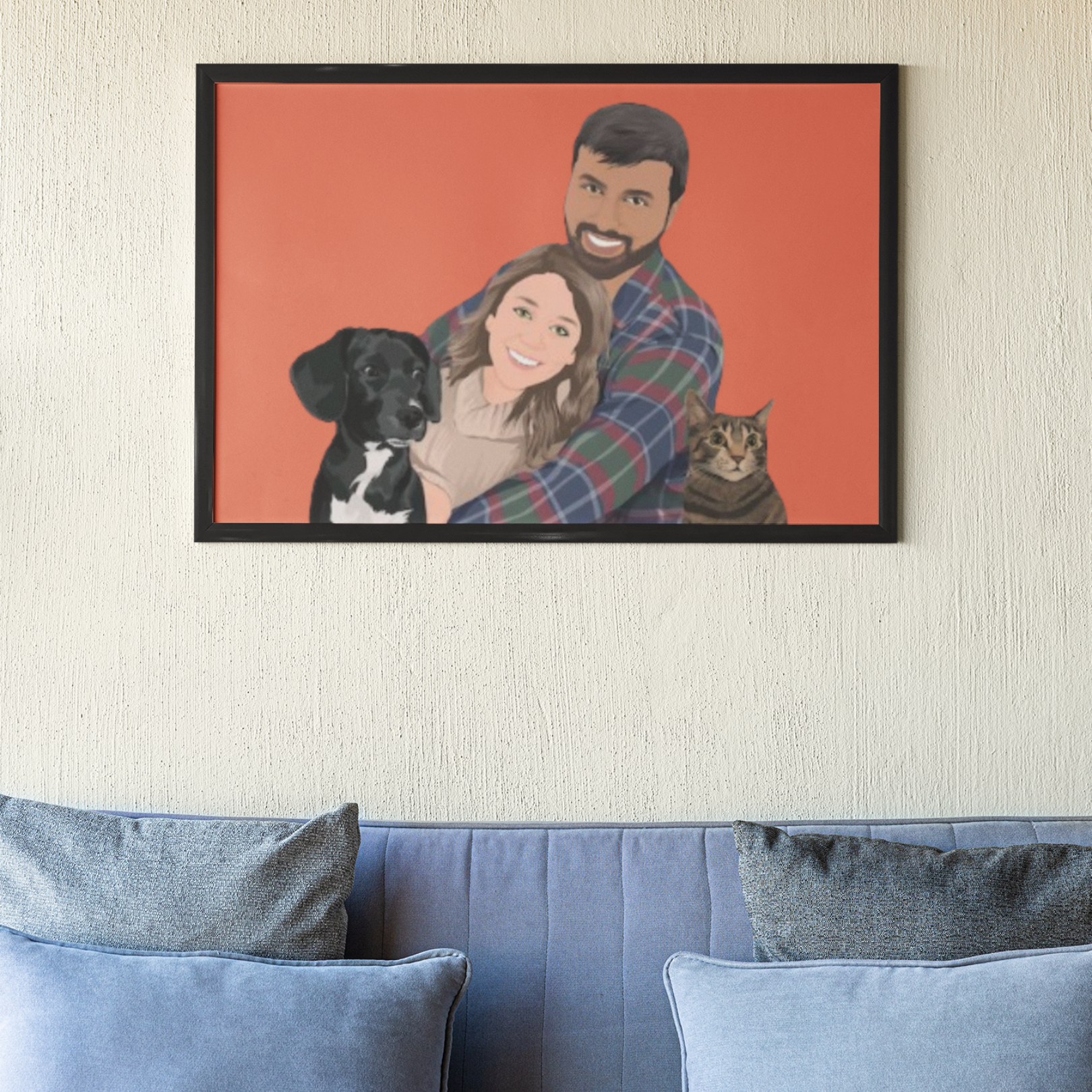 Handcrafted Family Portrait Art