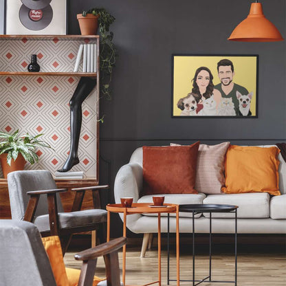 Handcrafted Family Portrait Art