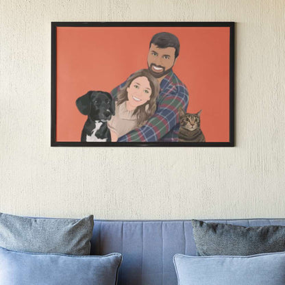 Handcrafted Family Portrait Art